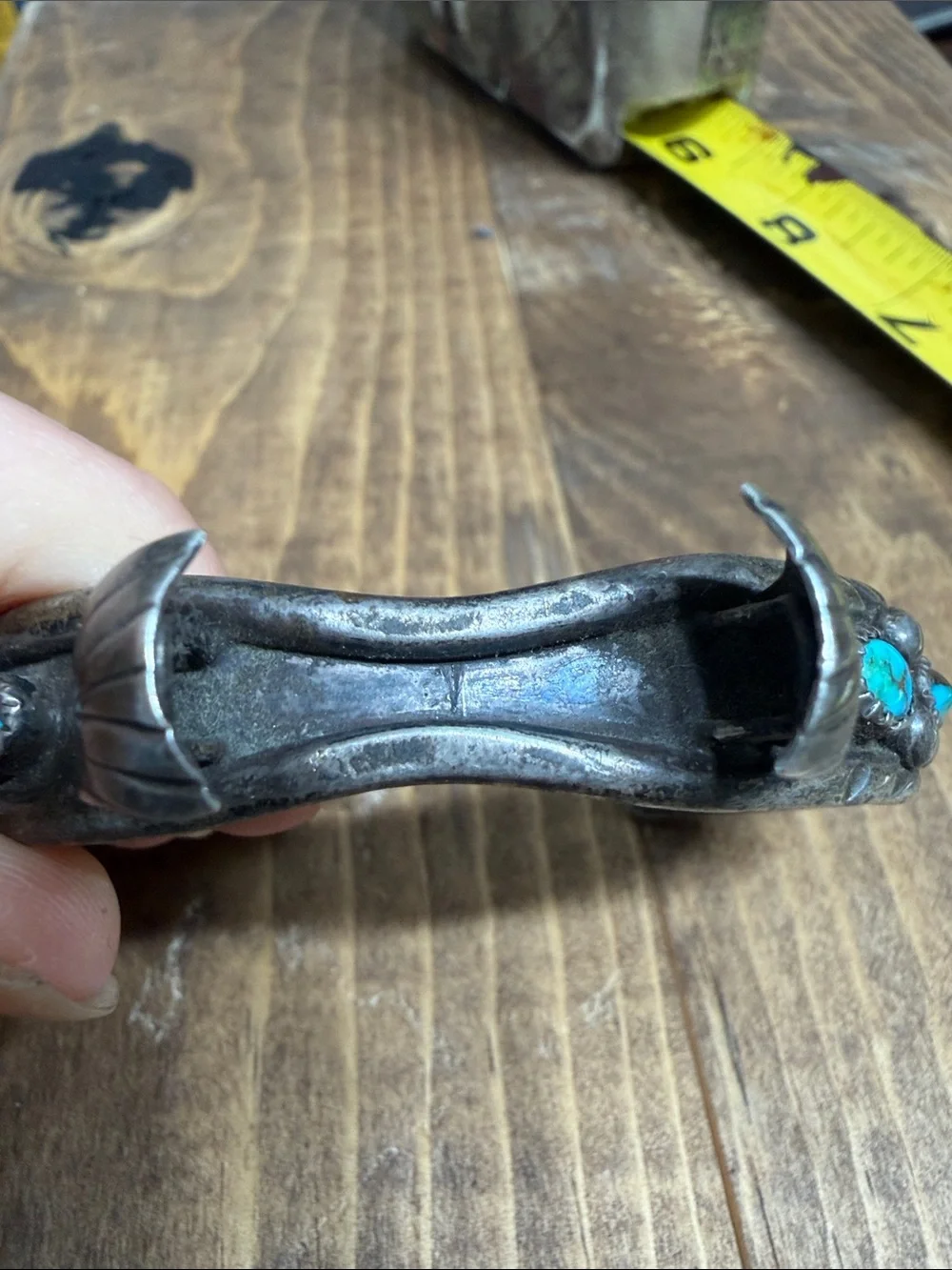 Vintage Sterling Silver Turquoise Watch Cuff